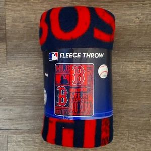 BOSTON RED SOX FLEECE THROW. 50 X 60 IN